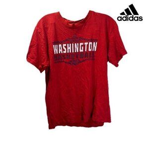 Adidas Washington Basketball‎ Red Graphic Tee Men's T Shirt